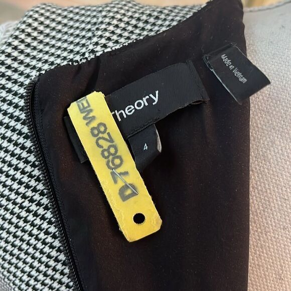 Theory Gray Sheath Mini Dress Crew Neck Sleeveless - Picture 6 of 9